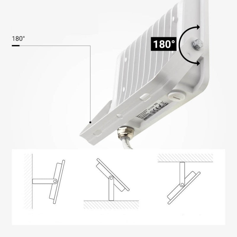LED Floodlight, White, 90Lm/W, 30W, Warm Light — image 5