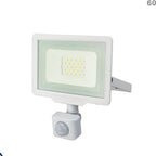 LED Floodlight, White, City Line, PIR Sensor, 20W, Warm Light — image 1