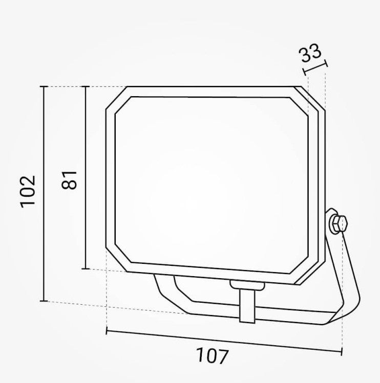 LED Floodlight, White, Milky Lens, 20W, Neutral Light — image 4