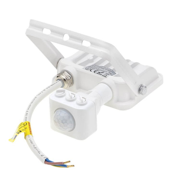 LED Floodlight, White, PIR Sensor, 10W, 120°, Neutral Light — image 3