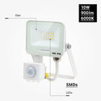 LED Floodlight, White, PIR Sensor, 10W, 120°, Warm Light — image 4