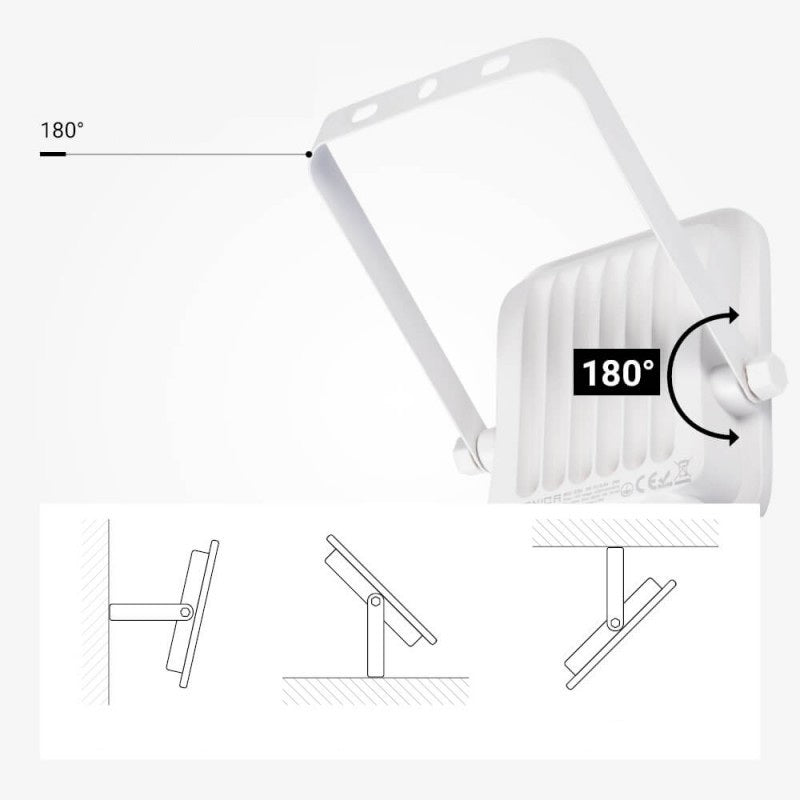LED Floodlight, White, PIR Sensor, 10W, Warm Light — image 4