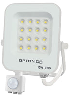 LED Floodlight, White, PIR Sensor, 10W, Warm Light — image 1
