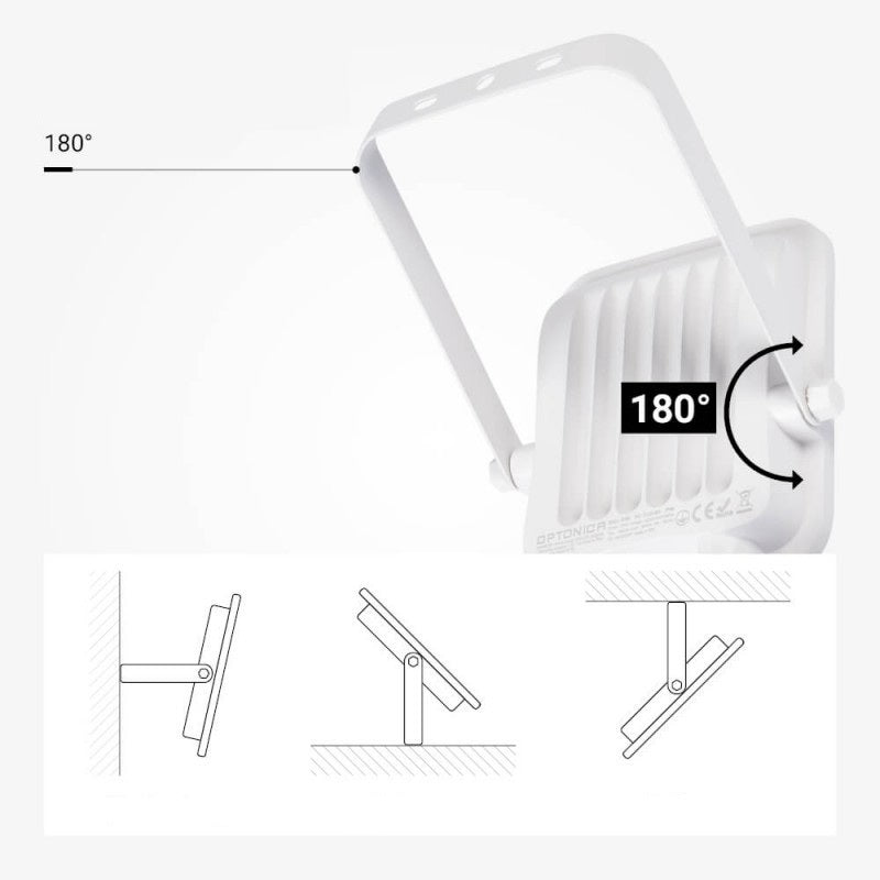 LED Floodlight, White, PIR Sensor, 20W, Neutral Light — image 5