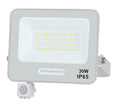 LED Floodlight, White, PIR Sensor, 30W, 120°, Neutral Light — image 1