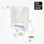 LED Floodlight, White, PIR Sensor, 30W, Neutral Light — image 4