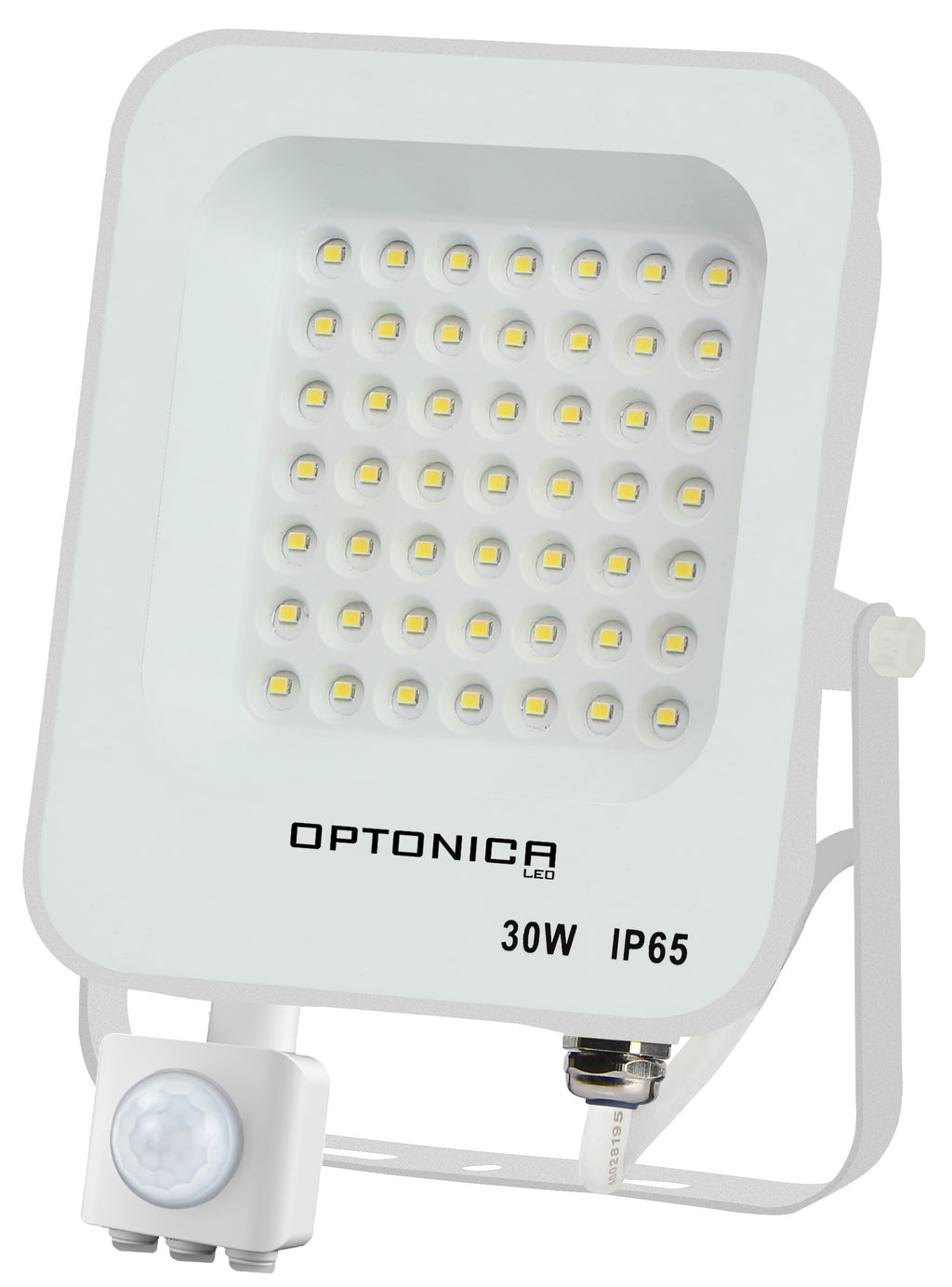 LED Floodlight, White, PIR Sensor, 30W, Neutral Light — image 1