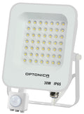LED Floodlight, White, PIR Sensor, 30W, Neutral Light — image 1