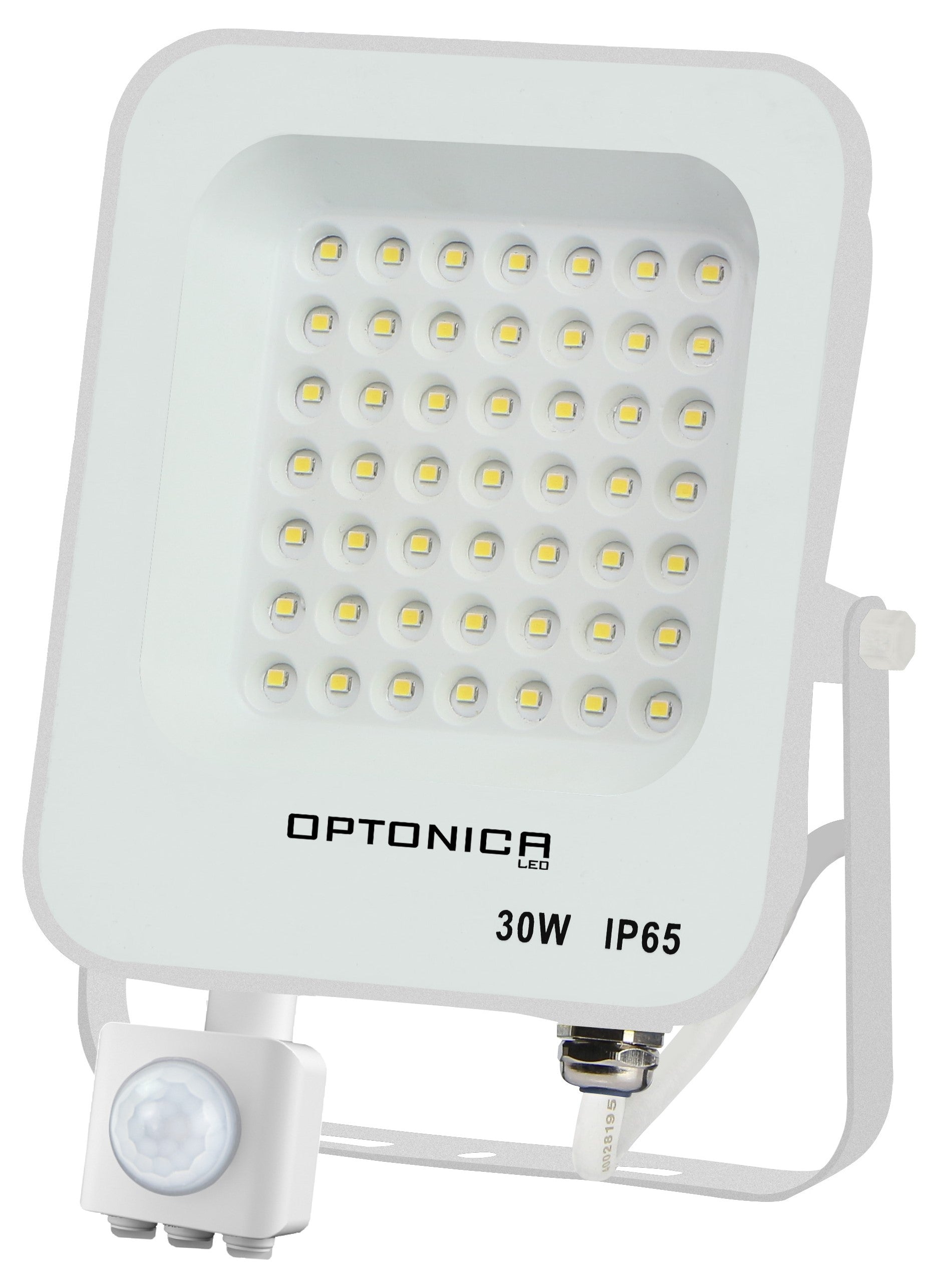 LED Floodlight, White, PIR Sensor, 30W, Neutral Light — image 1