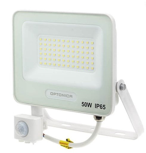 LED Floodlight, White, PIR Sensor, 50W, 120°, Neutral Light — image 2