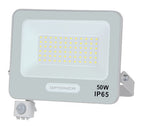 LED Floodlight, White, PIR Sensor, 50W, 120°, Neutral Light — image 1