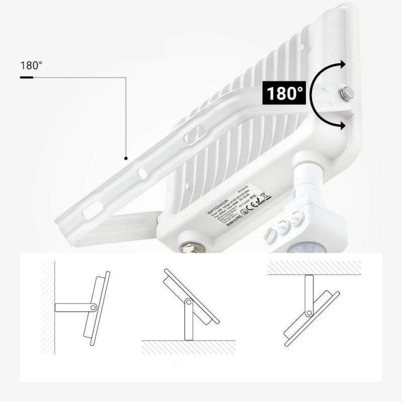 LED Floodlight, White, PIR Sensor, 50W, 120°, White Light — image 5