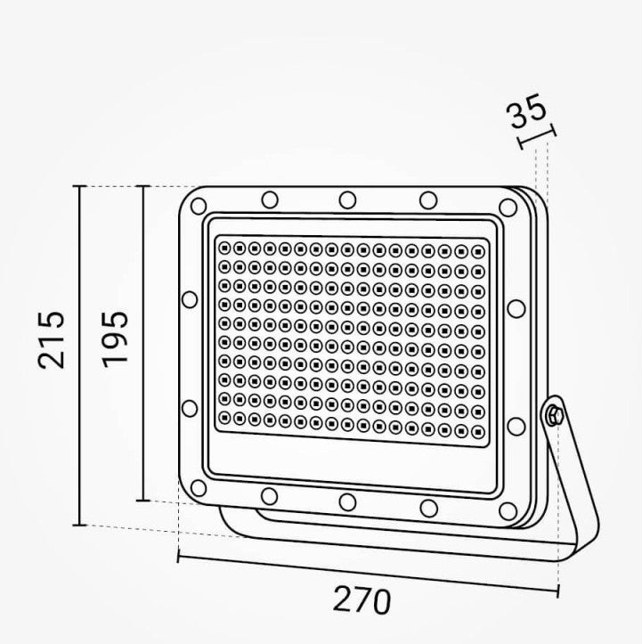 LED Floodlight, Black, 100Lm/W, 100W, Neutral Light — image 4