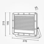 LED Floodlight, Black, 100Lm/W, 100W, Warm Light — image 4