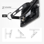 LED Floodlight, Black, 100Lm/W, 10W, Warm Light — image 4