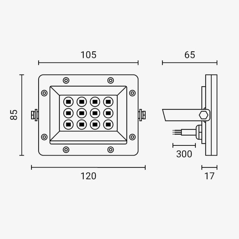 LED Floodlight, Black, 100Lm/W, 10W, Warm Light — image 8
