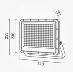 LED Floodlight, Black, 100Lm/W, 150W, Neutral Light — image 4