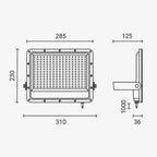 LED Floodlight, Black, 100Lm/W, 150W, Neutral Light — image 5
