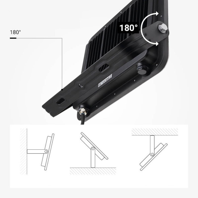 LED Floodlight, Black, 100Lm/W, 150W, Neutral Light — image 6