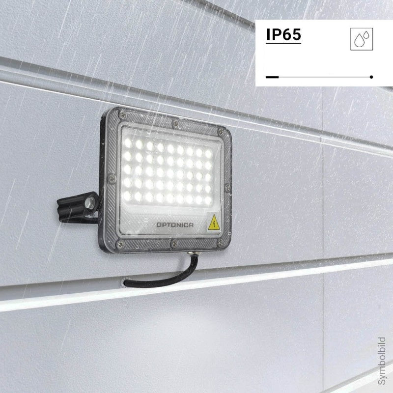 LED Floodlight, Black, 100Lm/W, 30W, Warm Light — image 5