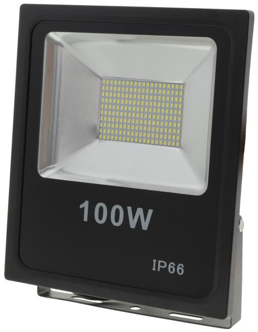 LED Floodlight, Black, 100W, 150°, White Light — image 1