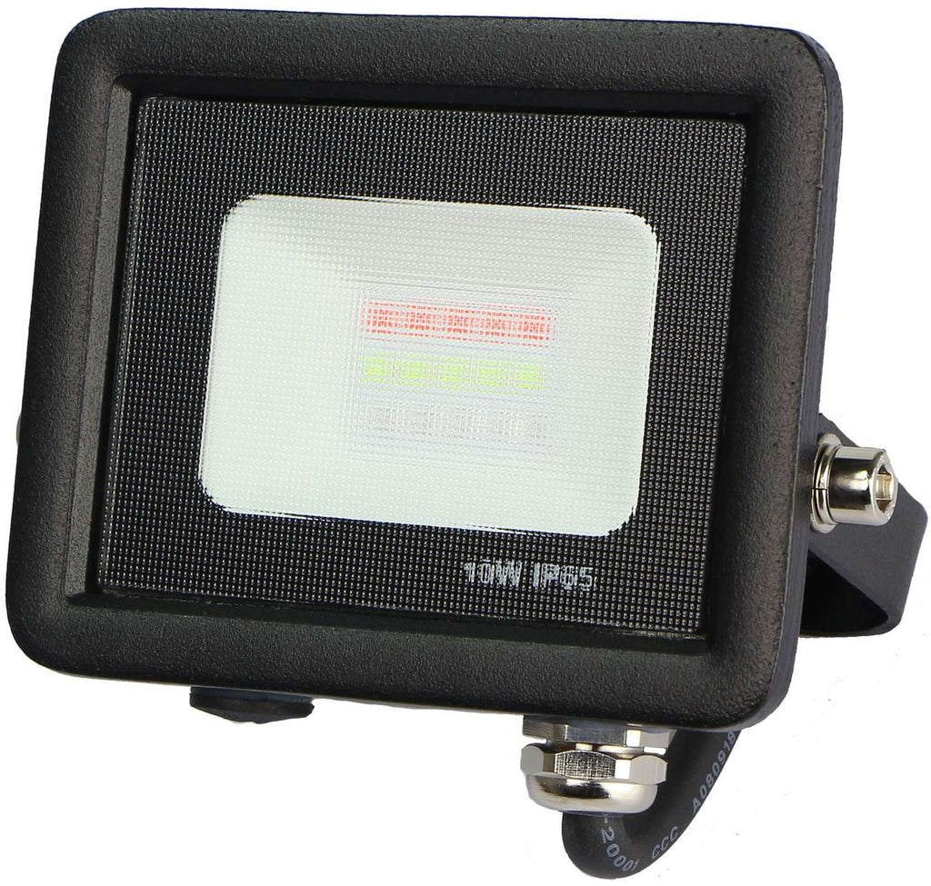LED Floodlight, Black, 10W, RGB — image 1