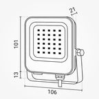 LED Floodlight, Black, 10W, RGB — image 3