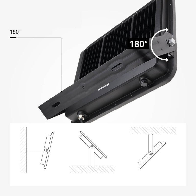 LED Floodlight, Black, 140Lm/W, 300W, White Light — image 6