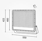 LED Floodlight, Black, 140Lm/W, 500W, White Light — image 4