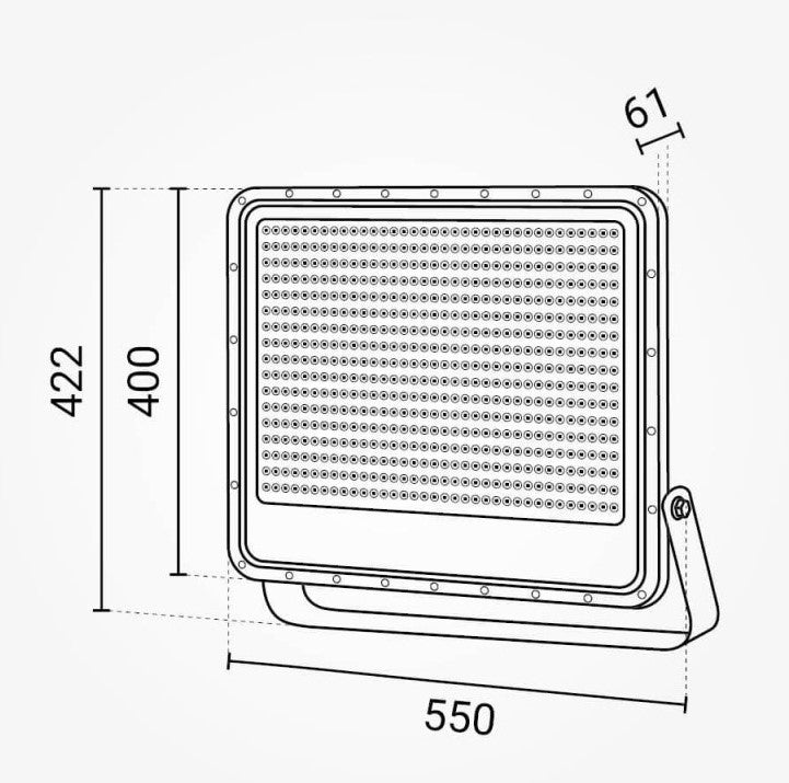 LED Floodlight, Black, 140Lm/W, 500W, White Light — image 4