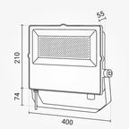 LED Floodlight, Black, 150W, CCT 3000K-6000K — image 5