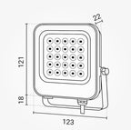 LED Floodlight, Black, 20W, Green — image 3
