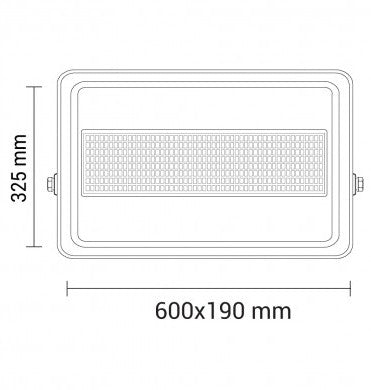 LED Floodlight, Black, 300W, 150°, White Light — image 3
