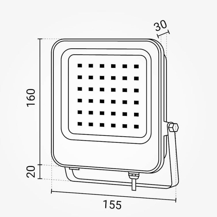 LED Floodlight, Black, 30W, RGB — image 3