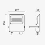 LED Floodlight, Black, 50W, CCT 3000K-6000K — image 7