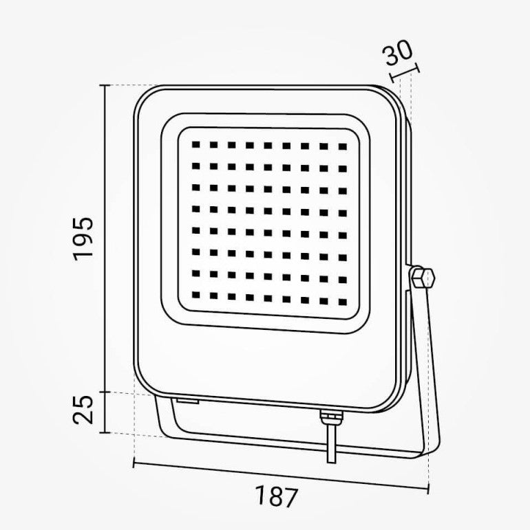 LED Floodlight, Black, 50W, RGB — image 3