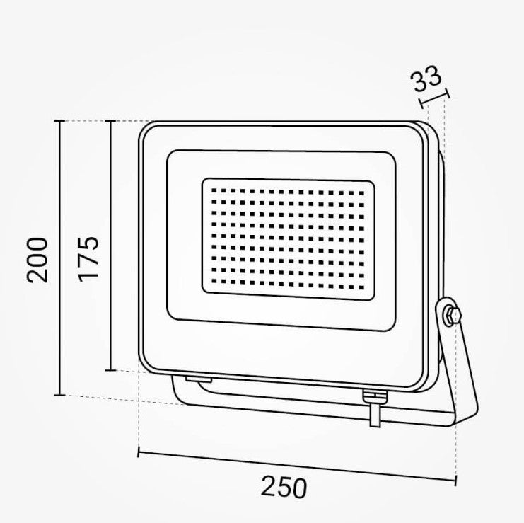 LED Floodlight, Black, 90Lm/W, 100W, Neutral Light — image 4