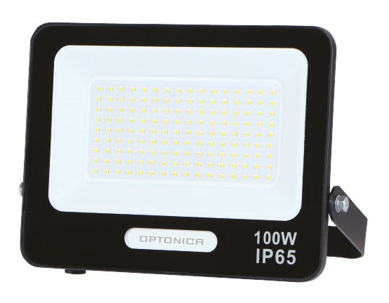 LED Floodlight, Black, 90Lm/W, 100W, Neutral Light — image 1