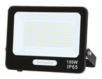 LED Floodlight, Black, 90Lm/W, 100W, Warm Light — image 1