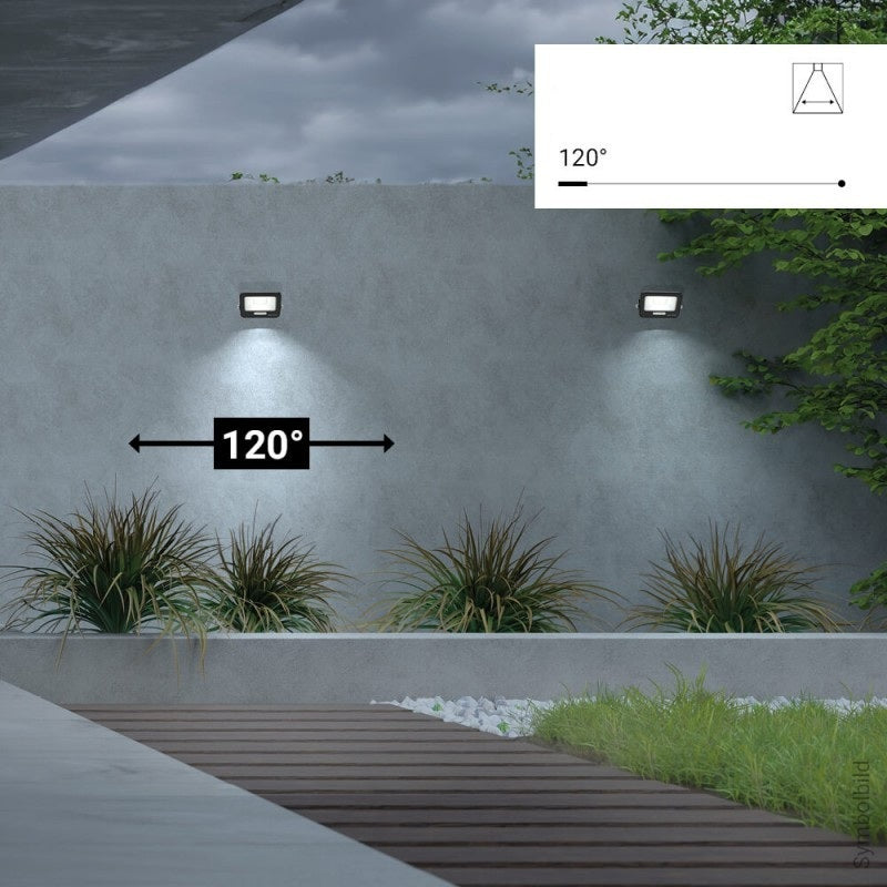 LED Floodlight, Black, 90Lm/W, 10W, Warm Light — image 7