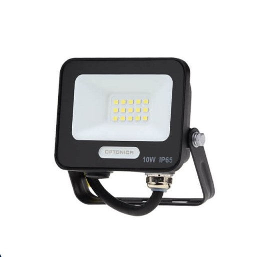 LED Floodlight, Black, 90Lm/W, 10W, Warm Light — image 2