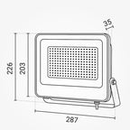 LED Floodlight, Black, 90Lm/W, 150W, Neutral Light — image 4