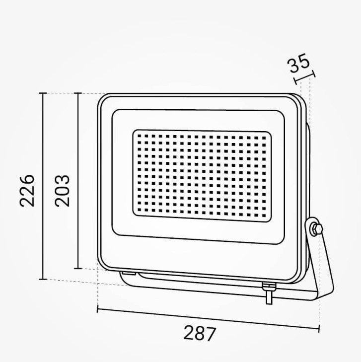 LED Floodlight, Black, 90Lm/W, 150W, Neutral Light — image 4
