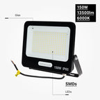 LED Floodlight, Black, 90Lm/W, 150W, White Light — image 6