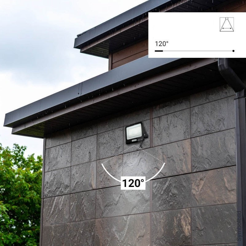 LED Floodlight, Black, 90Lm/W, 200W, Neutral Light — image 8