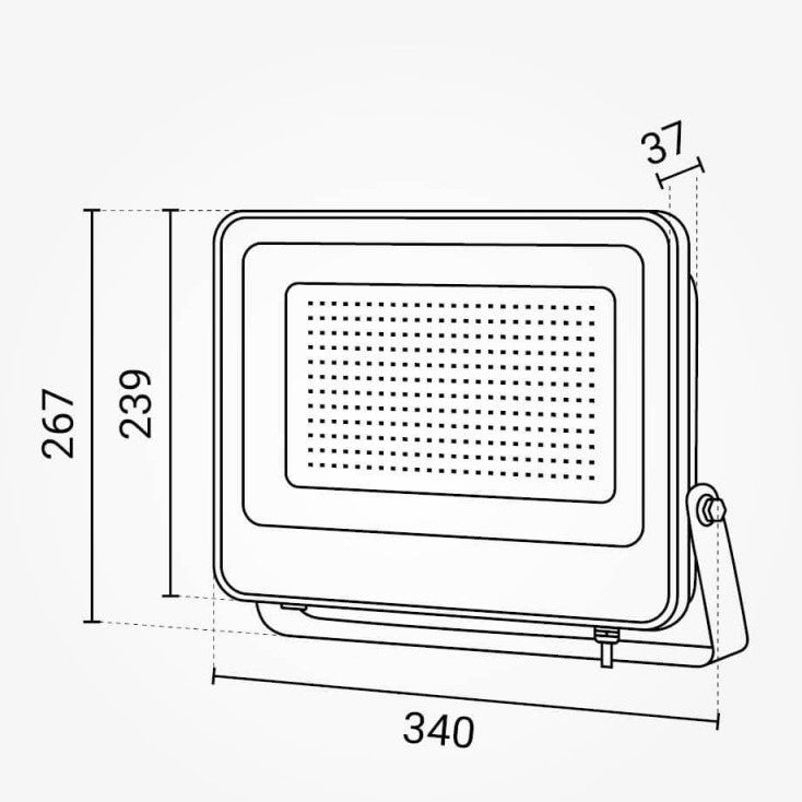 LED Floodlight, Black, 90Lm/W, 200W, White Light — image 4