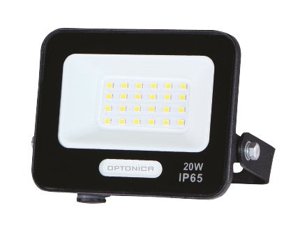 LED Floodlight, Black, 90Lm/W, 20W, Warm Light — image 1