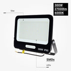 LED Floodlight, Black, 90Lm/W, 300W, Neutral Light — image 5