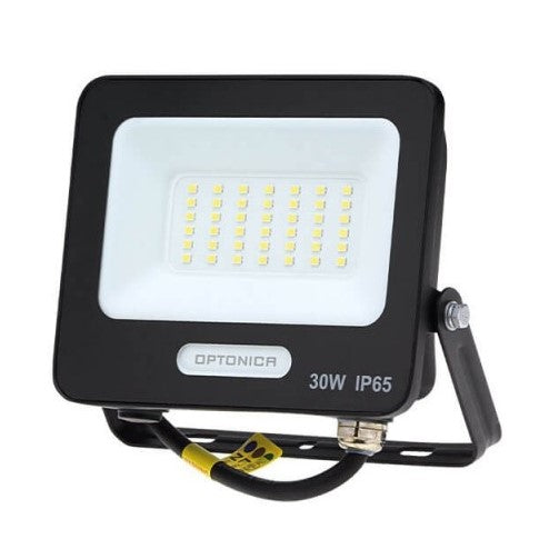 LED Floodlight, Black, 90Lm/W, 30W, Warm Light — image 2