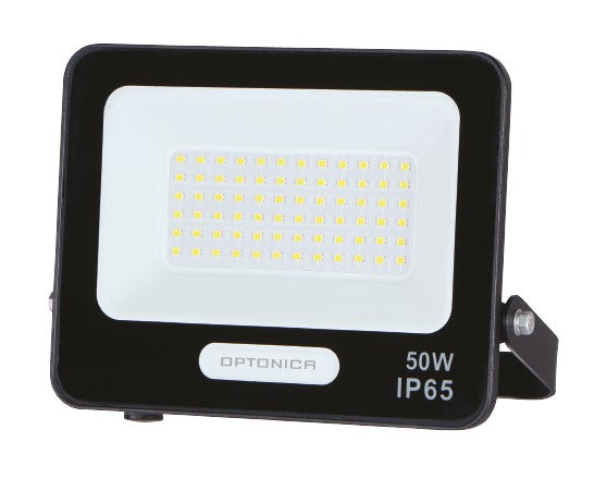 LED Floodlight, Black, 90Lm/W, 50W, Warm Light — image 1